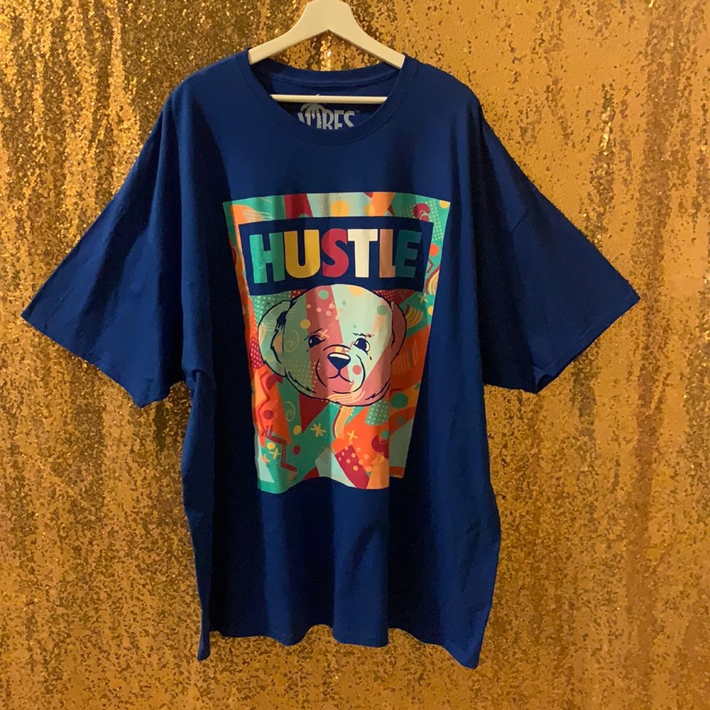 Vibes Men’s Graphic Blue Shirt Sz 4xl NEW